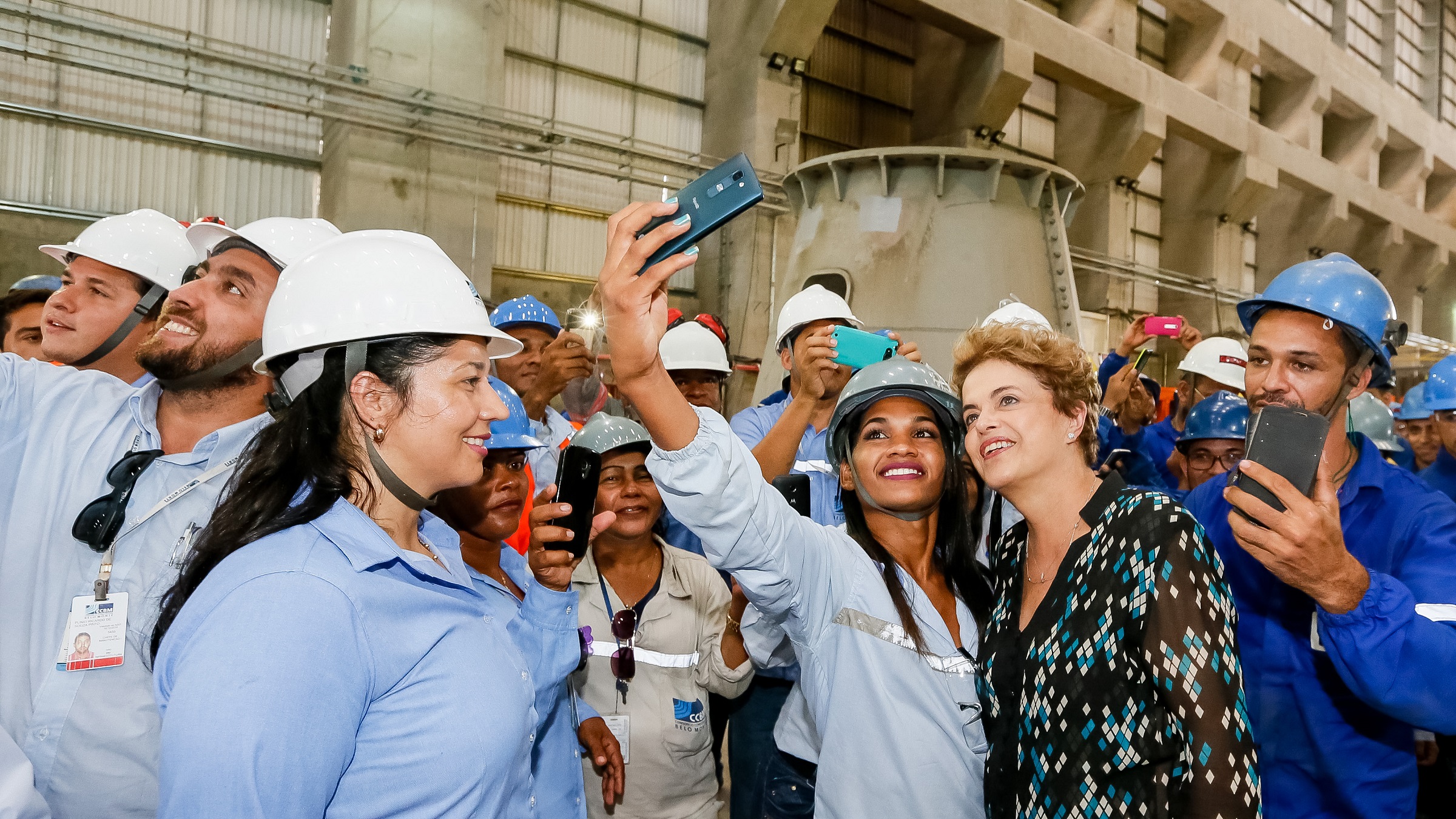 Then-President Dilma Rousseff at a ceremony marking the start of commercial operations at Belo Monte in May 2016, not long before her impeachment by the Brazilian Congress.