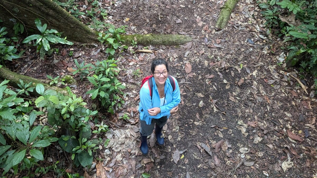 Alexa Velez in the Amazon rainforest. Photo by Rhett Ayers Butler
