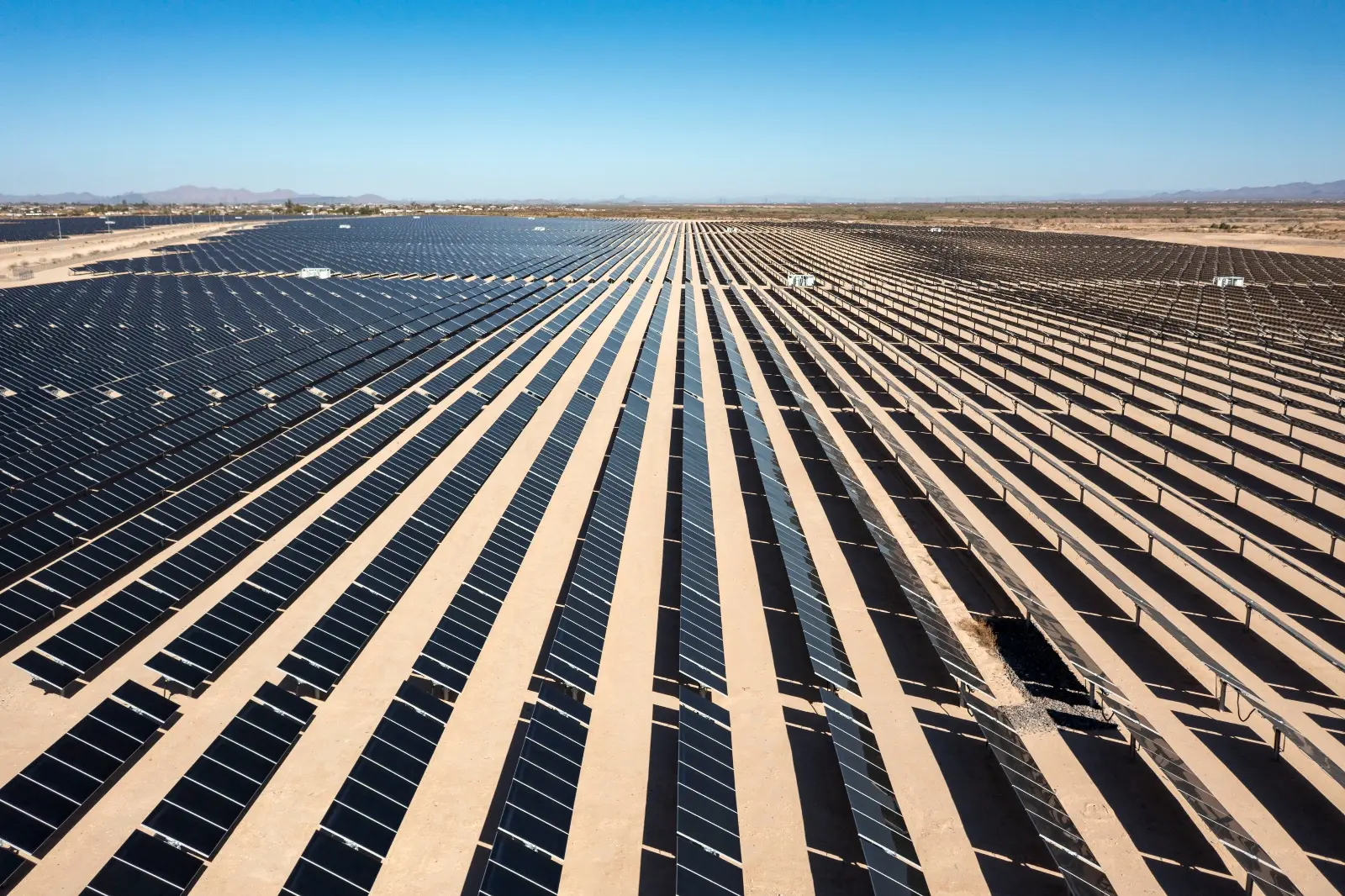 A large solar farm just east of the Palo Verde Nuclear Power Plant in Arizona. The Salt River Project, one of the state's biggest utilities, has faced criticism for being slow to add solar energy.
