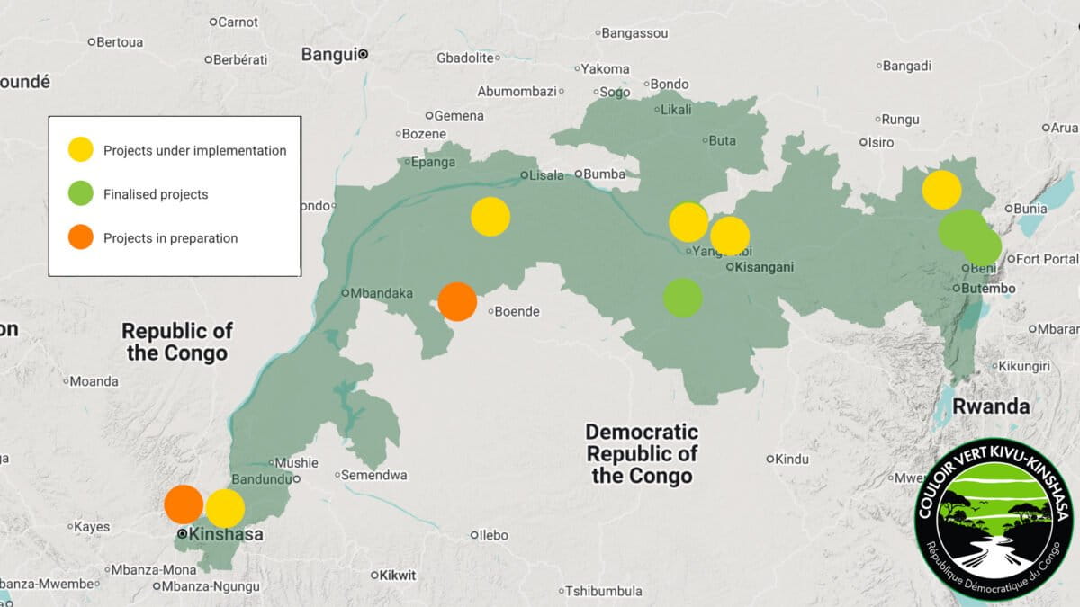 Couloir Vert Kivu-Kinshasa map