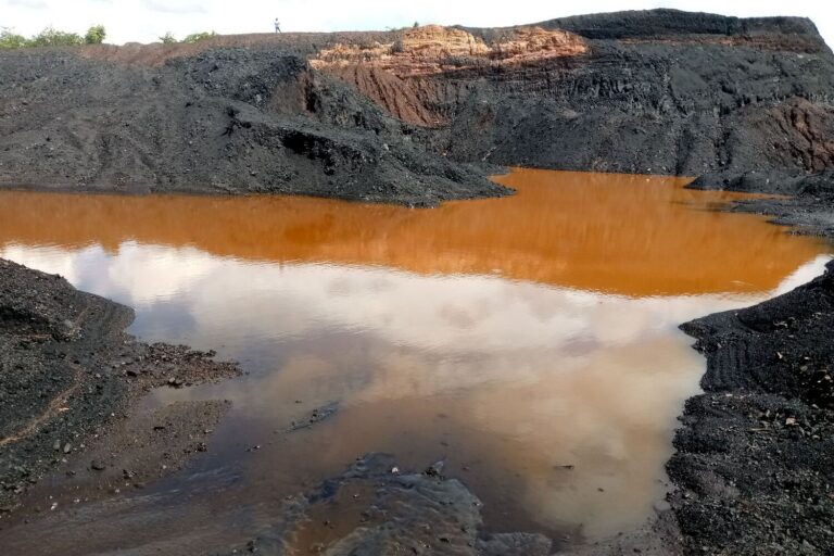 Excavations at the mine, which has been found to be the source of the pollution in two rivers in Karonga district. Image by Jordan Simeon Phiri for Mongabay.
