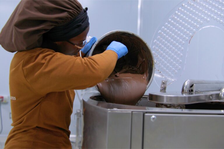 According to Emmanuel de Merode, cocoa grown by smallholder farmers in the park’s vicinity is processed into local chocolate. Image courtesy of Virunga National Park.