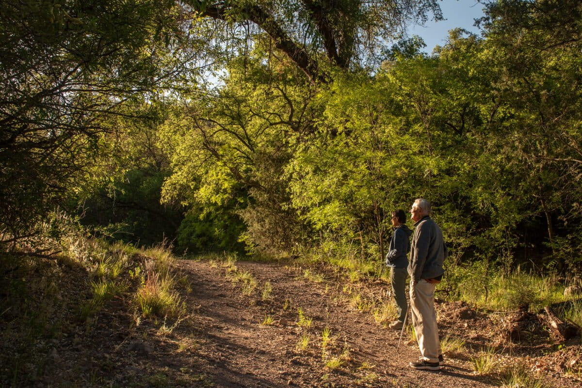 Author Miriam Horn with George Schaller in jaguar territory. Courtesy of Horn.