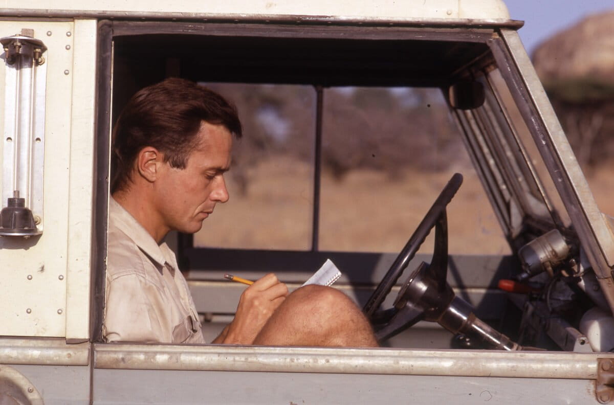 To watch lions for days on end posed an unexpected challenge. “They spend masses of time doing absolutely nothing.” Courtesy of the George B. Schaller Archive.