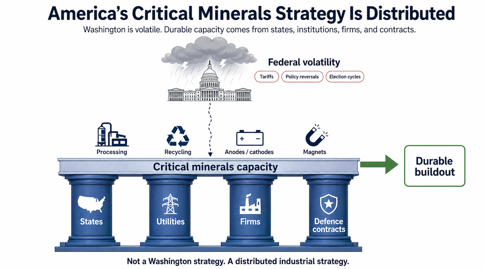 Infographic of realistic US critical minerals progression by author with ChatGPT