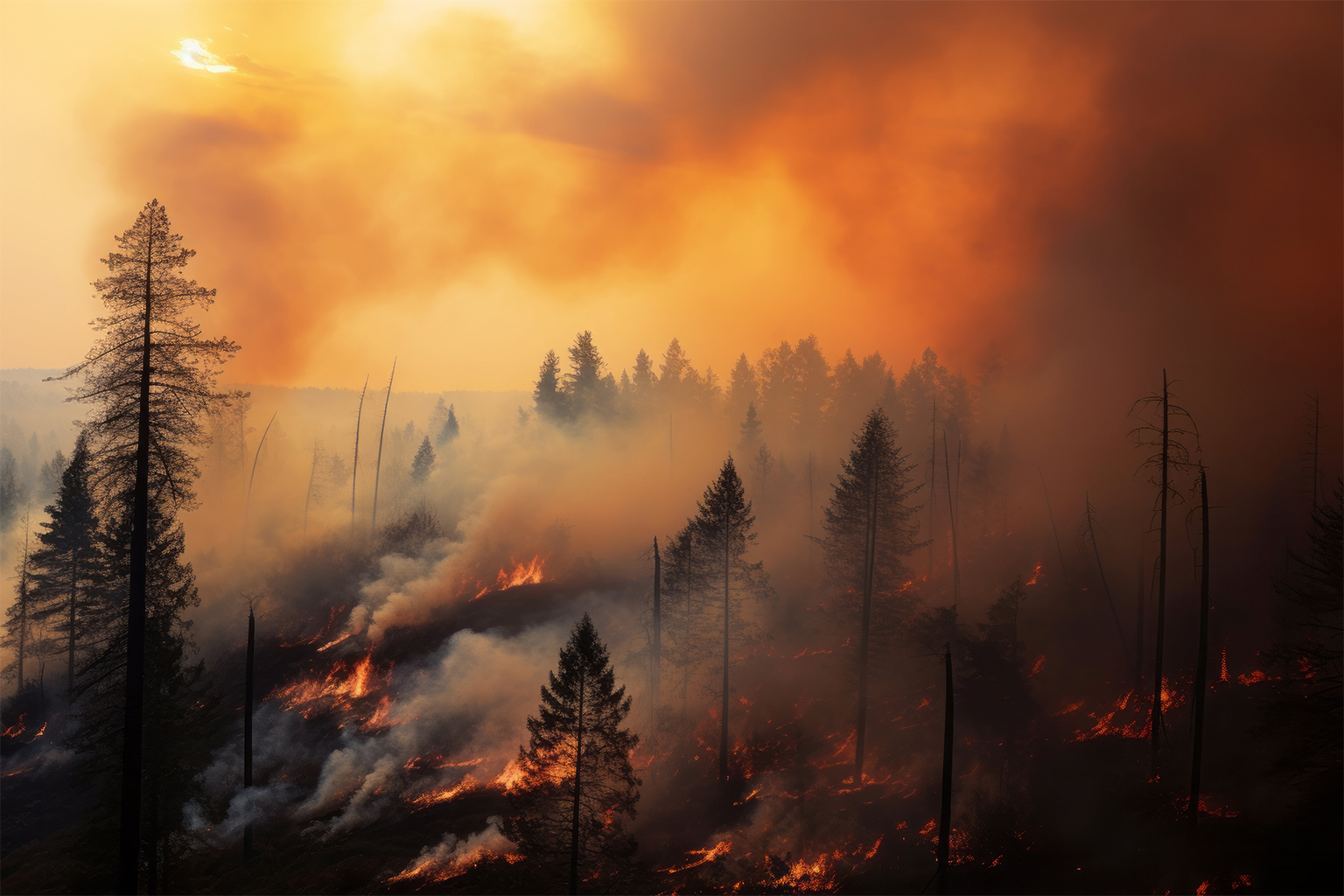Wildfires in Canada.
