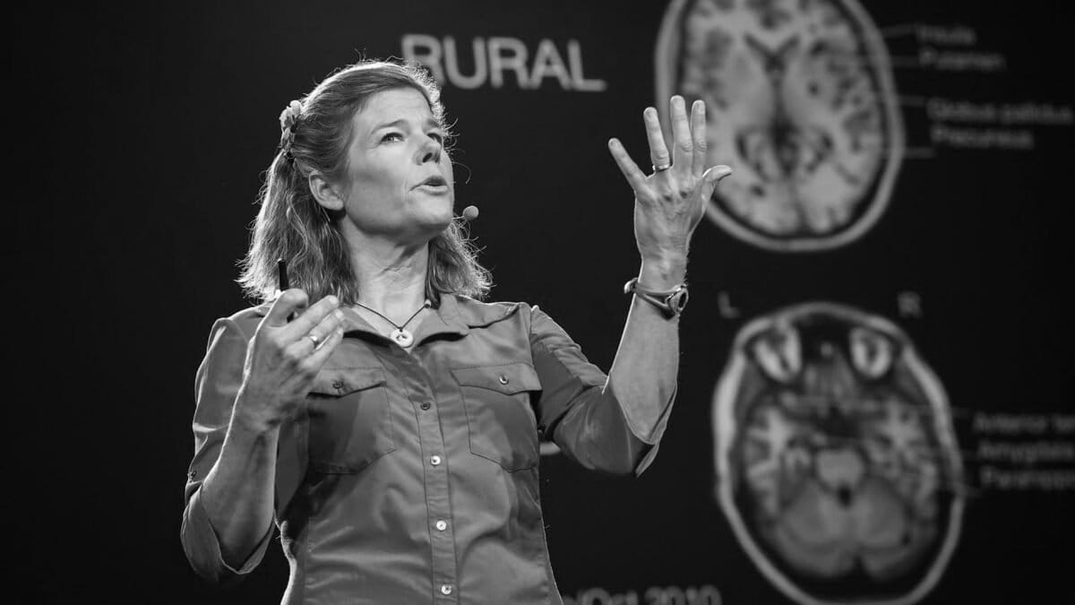 Tierney Thys speaking at TED. Photo courtesy of TED