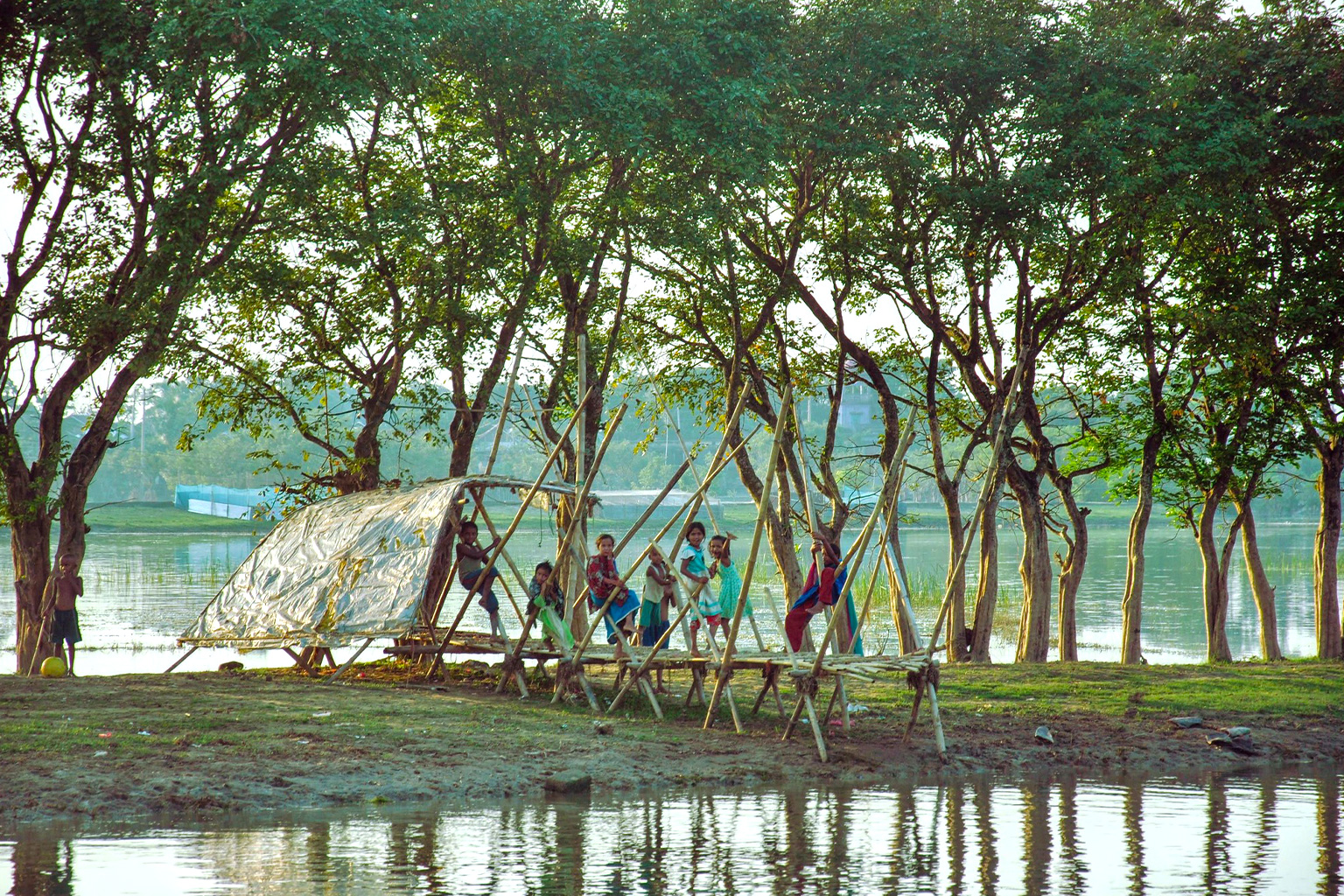 Children play at Tanguar Haor, Sunamganj district. Image by Mohammad Tauheed via Flickr (CC BY-NC 2.0).